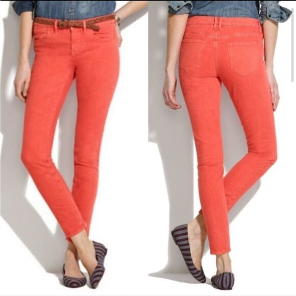 Madewell • Skinny Skinny Jeans, Coral 26x32 - Picture 1 of 5